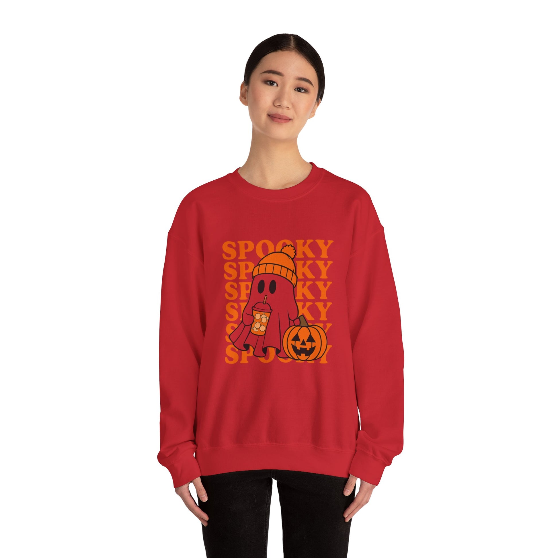 Spooky Ghost Sweatshirt - Cozy Halloween Crewneck