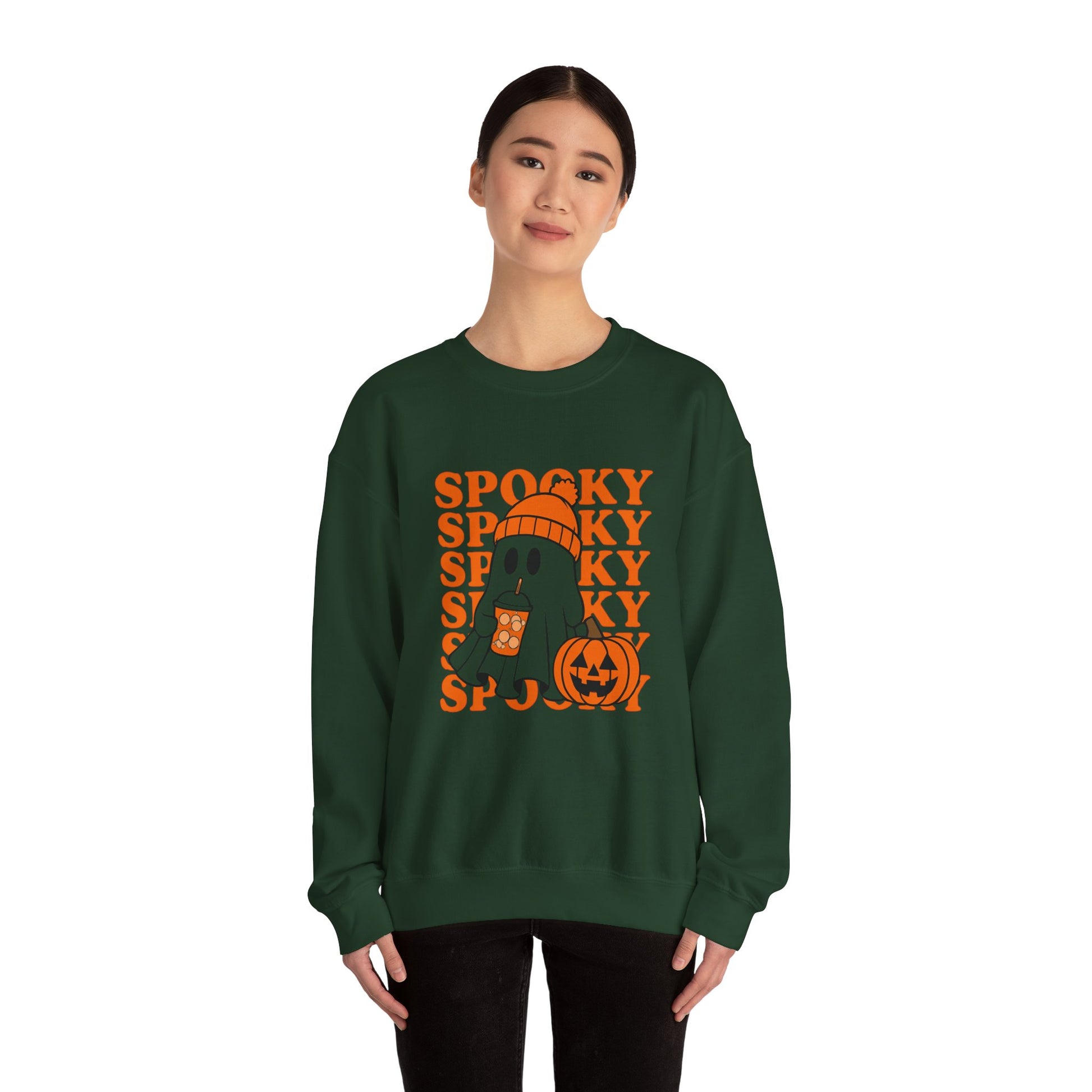 Spooky Ghost Sweatshirt - Cozy Halloween Crewneck
