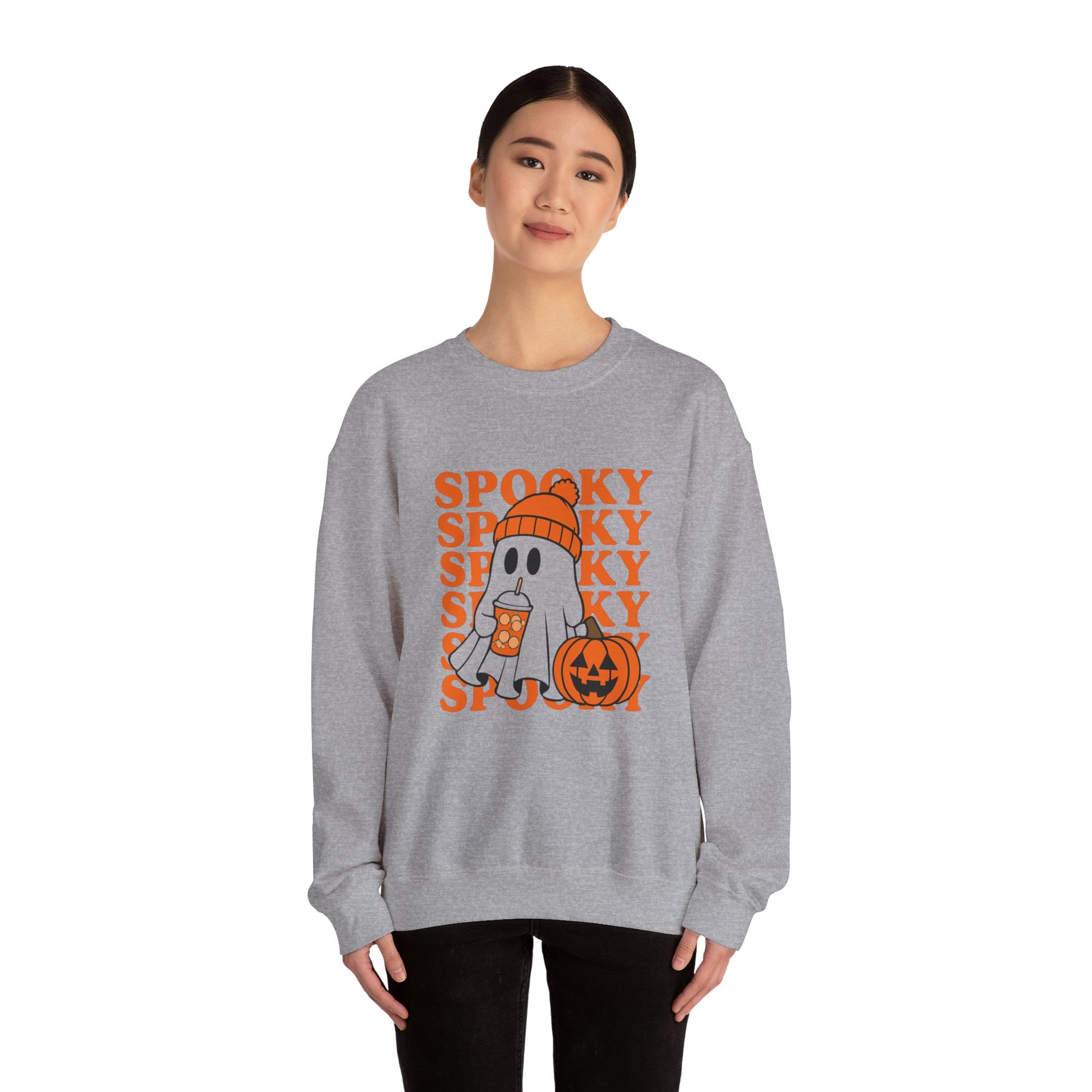 Spooky Ghost Sweatshirt - Cozy Halloween Crewneck