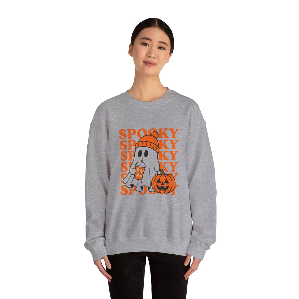 Spooky Ghost Sweatshirt - Cozy Halloween Crewneck