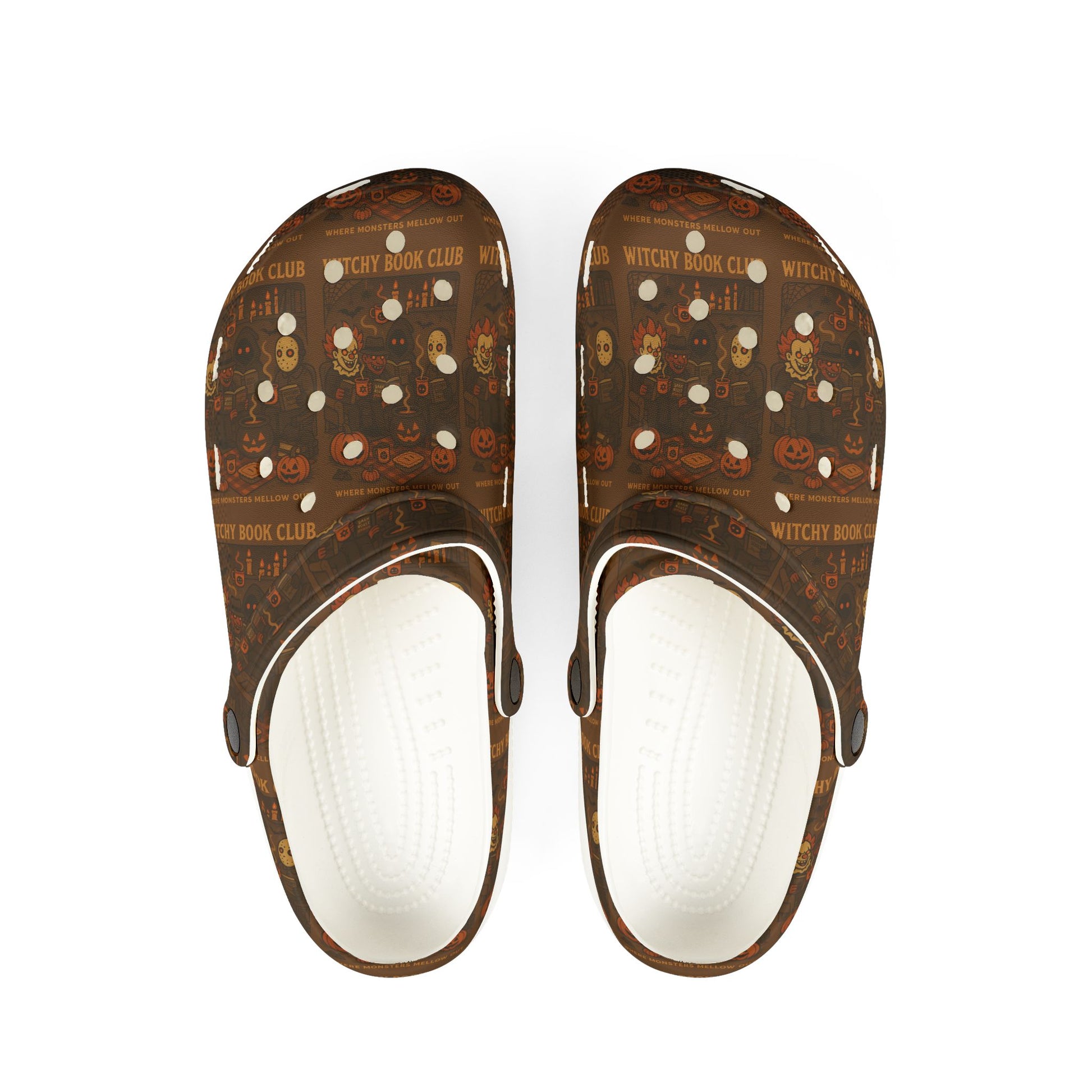 Where Monsters Mellow Out - EVA Foam Clogs - Comfortable Footwear for Fall, Halloween Decor, Cozy Witch Attire, Gift for Book Lovers, Casual Slip-Ons