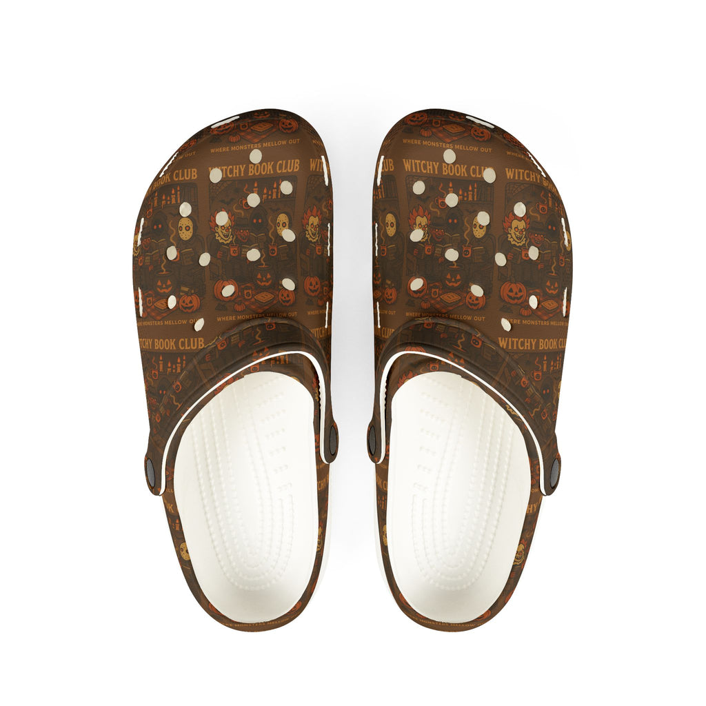 Where Monsters Mellow Out - EVA Foam Clogs - Comfortable Footwear for Fall, Halloween Decor, Cozy Witch Attire, Gift for Book Lovers, Casual Slip-Ons