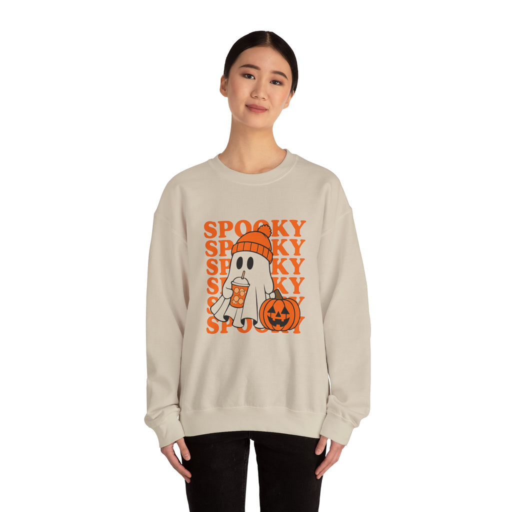 Spooky Ghost Sweatshirt - Cozy Halloween Crewneck