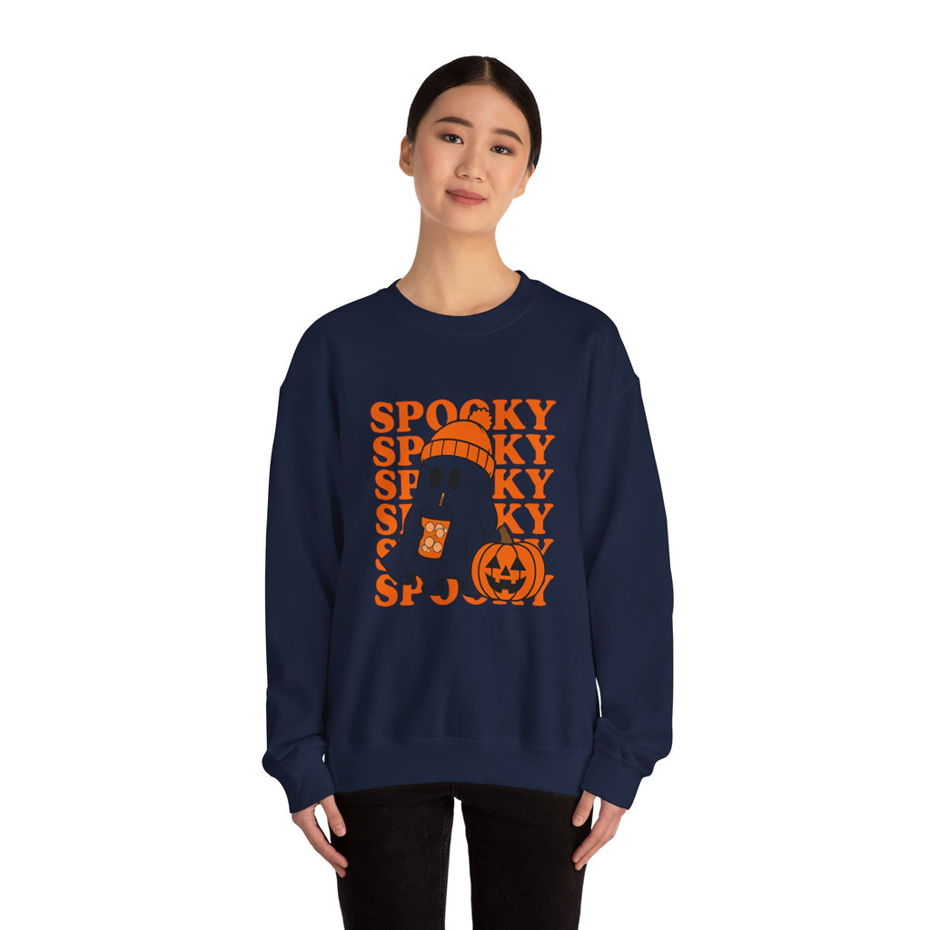 Spooky Ghost Sweatshirt - Cozy Halloween Crewneck