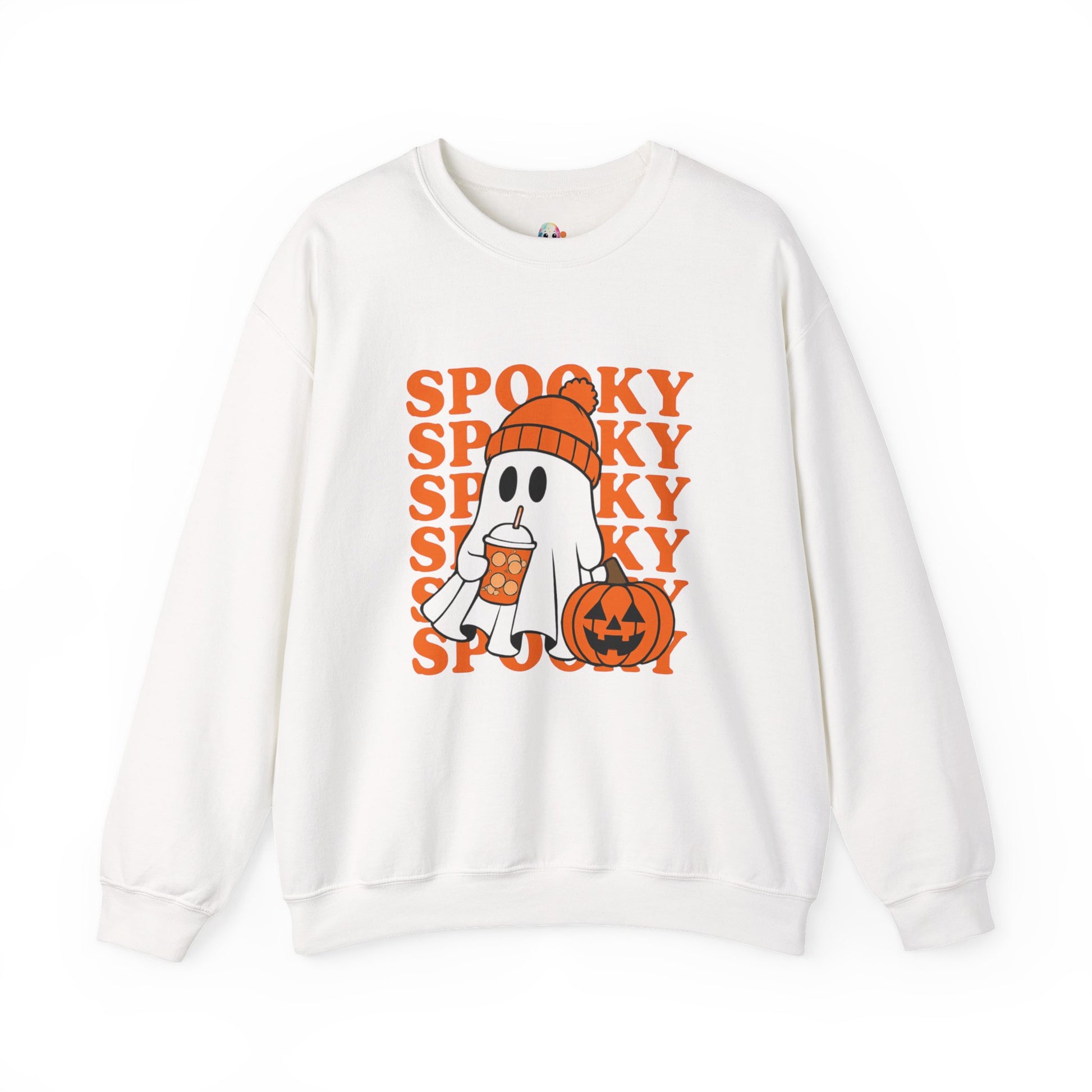 Spooky Ghost Sweatshirt - Cozy Halloween Crewneck