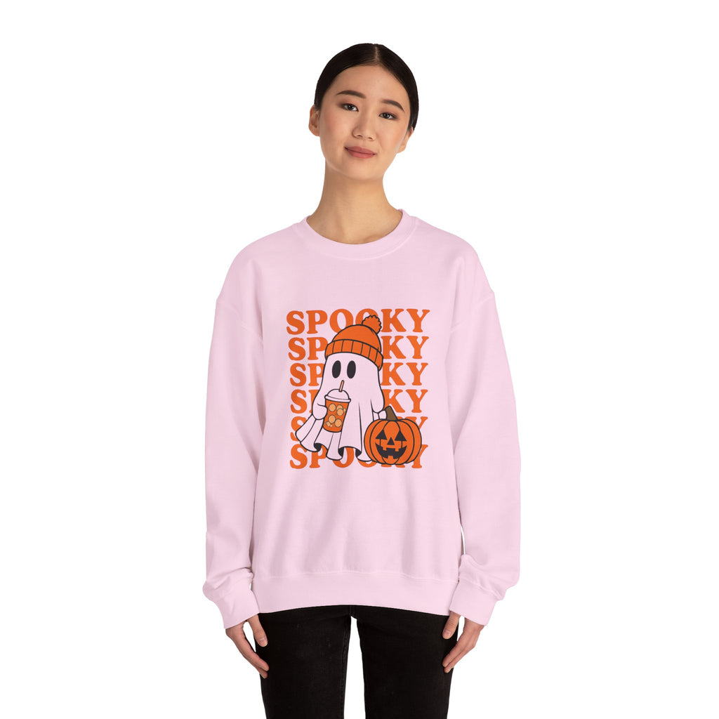 Spooky Ghost Sweatshirt - Cozy Halloween Crewneck