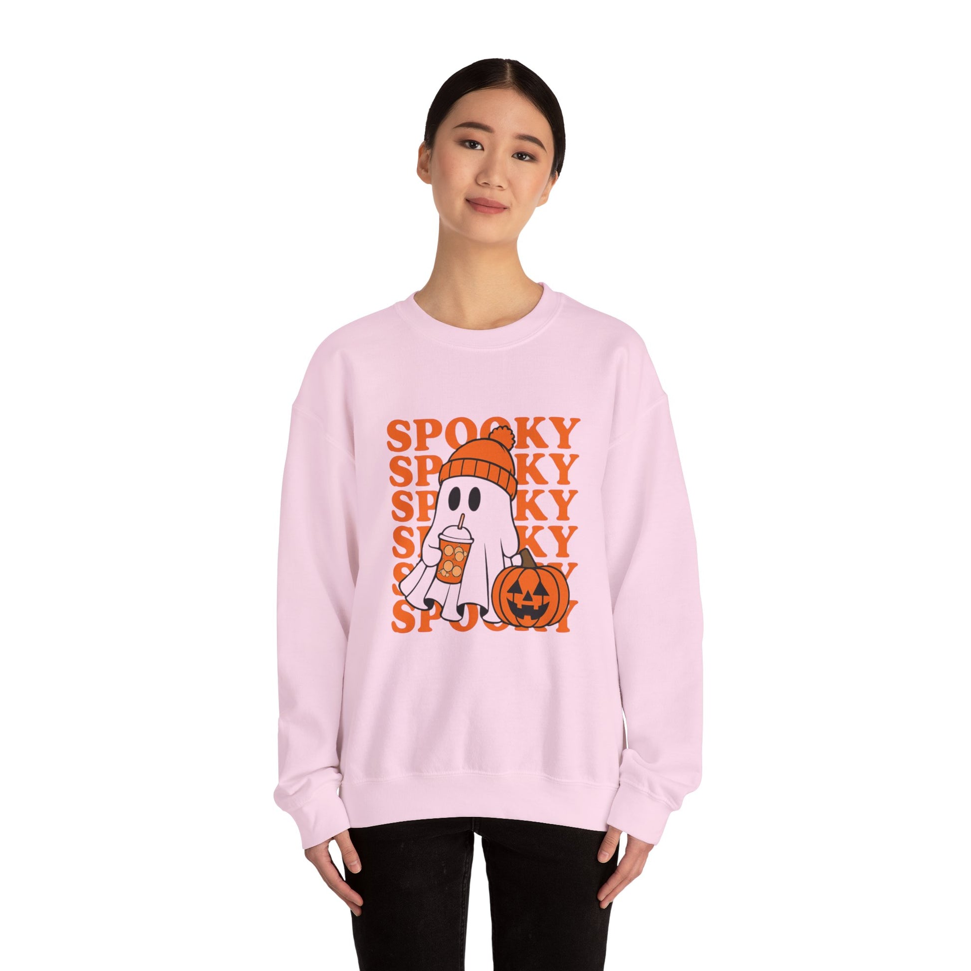 Spooky Ghost Sweatshirt - Cozy Halloween Crewneck